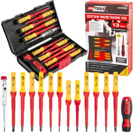 2x-awtools-zestaw-wkretakow-izolowane-1000v-vde-s2-13szt-dla-elektryka