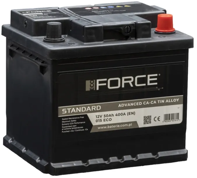 AKUMULATOR 12V ECOFORCE 50AH 430A P+  , RADOM