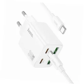 2x-biala-ladowarka-cztery-porty-usb-c-30w-hoco-do-iphone-16e