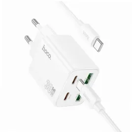2x-ladowarka-hoco-n56-30w-4-wejscia-usb-c-biala-do-xiaomi-redmi-note-15-5g