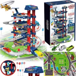 parking-garaz-samochodowy-autka-tor-winda-elektryczna-swiatla-dzwieki