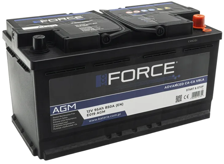AKUMULATOR 12V ECOFORCE AGM 95AH 850A P+  , RADOM