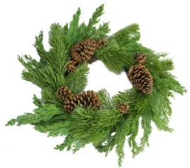 2x-wianek-dekoracyjny-decodomi-zielony-z-szyszkami-ozdoba-swiateczna-50-cm
