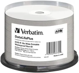 2x-plyty-dvd-r-verbatim-47gb-16x-cake-50-szt-nadruk-waterproof