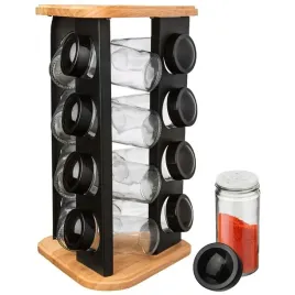 2x-stojak-na-przyprawy-obrotowy-black-czarny-metal-drewno-12-sloikow-orion
