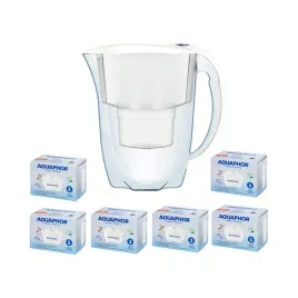 2x-dzbanek-do-filtrowania-wody-aquaphor-amethyst-bialy-6-filtrow-maxfor