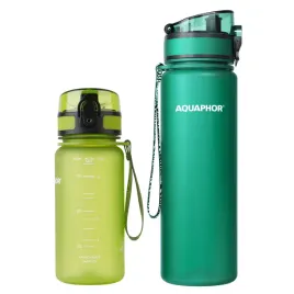 2x-butelka-filtrujaca-aquaphor-city-350ml-zielona-i-500ml-butelkowa-zielen