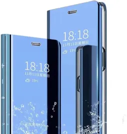 rantuo-etui-z-klapka-clear-view-samsung-galaxy-s25-ultra-niebieskie-lustro