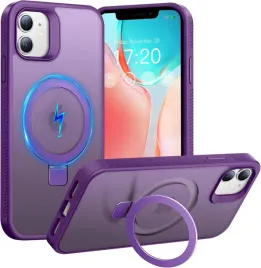 puyateya-etui-magsafe-do-iphone-11-ring-stojak-fioletowe-matowe