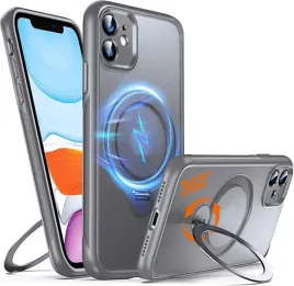 puyateya-etui-magsafe-do-iphone-11-ring-stojak-szare-matowe