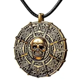 creations-halloween-piracka-moneta-naszyjnik-piracki-czaszka-naszyjnik