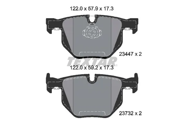 2x-textar-klocki-hamulcowe-tyl-bmw-x6-e71-e72-stan-nowy