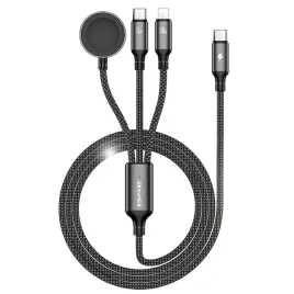 kabel-3w1-awei-w23-usb-c-lightning-watch-100w-10w-2-5w-czarny