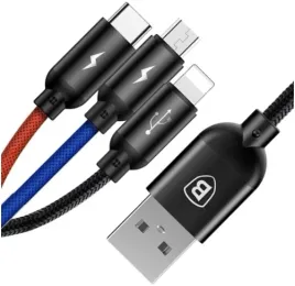 2-x-kabel-baseus-3w1-3a-usb-c-lightning-micro-1-2m-nylonowy-czarny