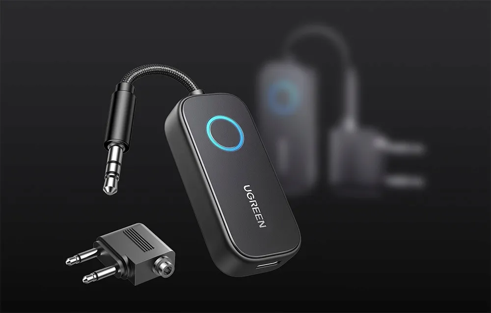 adapter-bluetooth-5-3-ugreen-cm671-tx-rx-mini-jack-3-5mm-do-samolotu