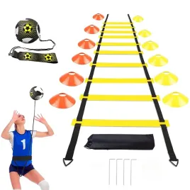2x-zestaw-pilkarski-6m-drabinka-12-pacholki-trener-pas-koordynacja-set