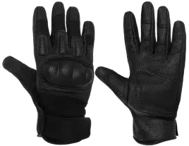 2x-rekawice-rekawiczki-taktyczne-wojskowe-skorzane-mil-tec-cqb-nomex-czarne