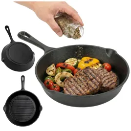 2x-patelnia-zeliwna-grillowa-hage-26cm-indukcja