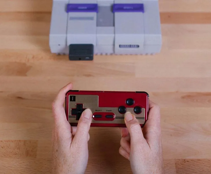 2x-adapter-8bitdo-retro-receiver-do-snes-sfc-czarny-waga-z-opakowaniem-0-2-kg