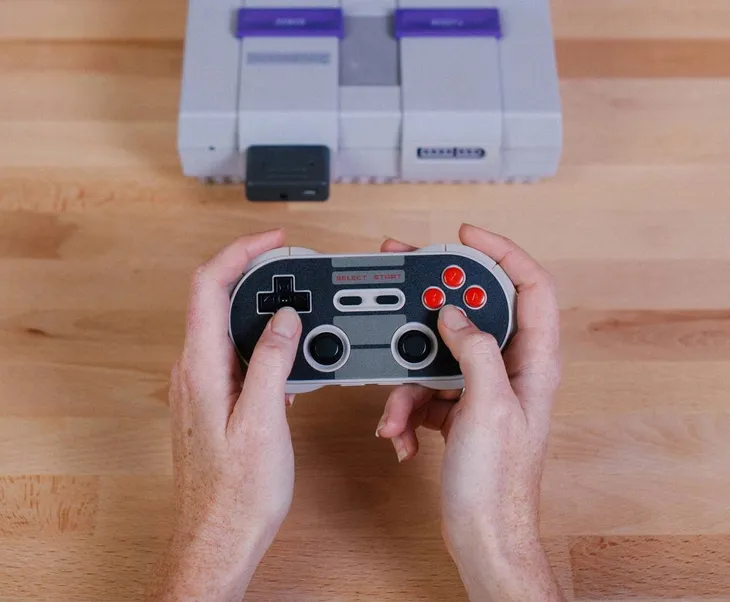 2x-adapter-8bitdo-retro-receiver-do-snes-sfc-czarny-certyfikat-ce