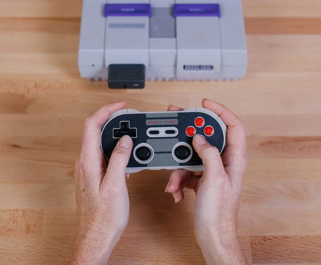 2x-adapter-8bitdo-retro-receiver-do-snes-sfc-czarny