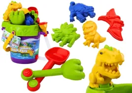 2x-zestaw-do-piasku-wiaderko-z-prysznicem-konewka-i-foremki-dinozaury-zesta