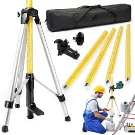 2x-laserowy-slup-montazowy-3-metrowy-ze-statywem-obrot-o-360-zacisk-monta