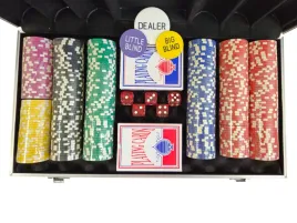 2x-zestaw-do-gry-w-pokera-premium-300-zetonow-2-talie-kart-kostki-waliz