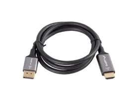 2x-kabel-adapter-lanberg-displayport-m-hdmi-m-18m-4k-czarno-srebrny