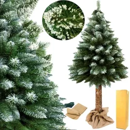 2x-choinka-sztuczna-na-pniu-naturalnym-gesta-osniezona-jak-zywa-220cm-polsk