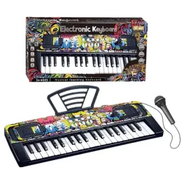 2x-organy-elektroniczne-z-mikrofonem-dla-dzieci-37-klawiszy-norimpex