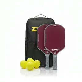 2x-rakiety-do-pickleball-zoodo-p7-kevlar-red-zestaw-4-pilki-torba-usap