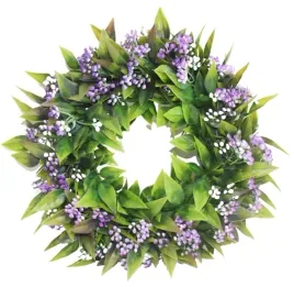 2x-wianek-dekoracyjny-z-jarzebinkami-fiolet-32-cm