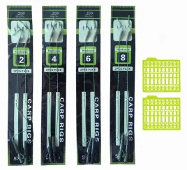 2x-8x-gotowy-przypon-wlosem-plecionka-bezpieczny-klips-hak-nr2-4-6-8-stop