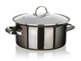 2x-garnek-emaliowany-22cm-37l-z-pokrywa-banquet-metallic-black