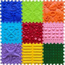 2x-mata-sensoryczna-tecza-rainbow-melody-9-szt-zestaw