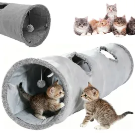 2x-tunel-dla-kota-z-pilka-duzy-szary-130-30cm-zabawka-pileczka-2w1