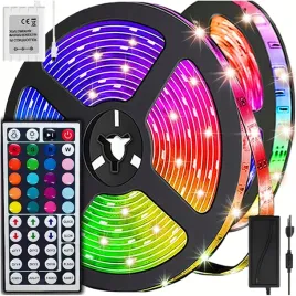 2x-tasma-led-kolorowa-5m-wodoodporna-dekoracyjna-pilot-zasilacz-zestaw
