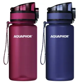 2x-dwie-butelki-filtrujace-aquaphor-city-035l-mala-bordowa-i-granatowa