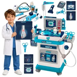 duzy-zestaw-lekarski-ekg-rtg-rentgen-xxl-maly-lekarz-doktor-wozek-medyczny