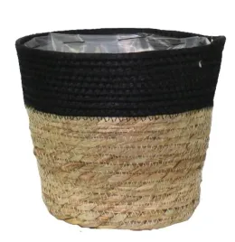 2x-kosz-z-juty-piaski-oslonka-na-kwiaty-pleciony-styl-boho-czarny-15-cm