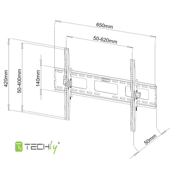 2x-uchwyt-scienny-techly-40-65-60kg-slim-standard-vesa-75-x-75-100-x-100-200-x-200-200-x-100-200-x-300-300-x-200-400-x-400-400-x-300-600-x-400