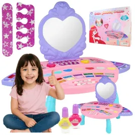 zestaw-do-makijazu-dla-dzieci-rozowa-toaletka-z-lustrem-make-up-manicure