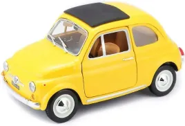 2x-fiat-500f-1965-1-24-model-bburago-18-22098-zolty