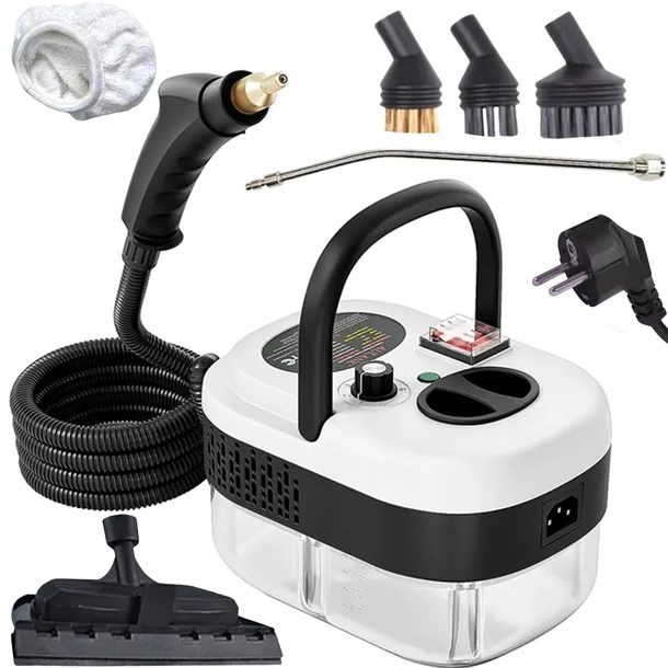 MYJKA PAROWA 2500W MYJKA RĘCZNA ODKURZACZ PAROWY ZESTAW Z AKCESORIAMI EKO