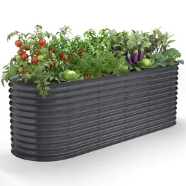 grzadka-metalowa-podwyzszona-owalna-240-x-80-x-78-cm-antracyt-arebos