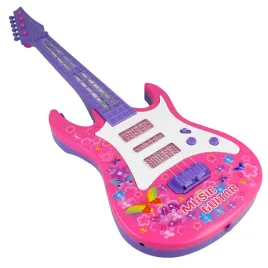 gitara-elektryczna-interaktywna-dla-dzieci-swiatlo-dzwiek-rozowa-muzyka