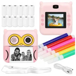 aparat-natychmiastowy-dla-dzieci-klikus-sowa-mini-drukarka-zoom-15-rolek