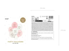 balon-30cm-welcome-baby-mix-rozowy-6szt