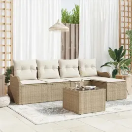 vidaxl-zestaw-sof-na-ogrod-z-poduszka-6-pcs-brazowy-polirattan